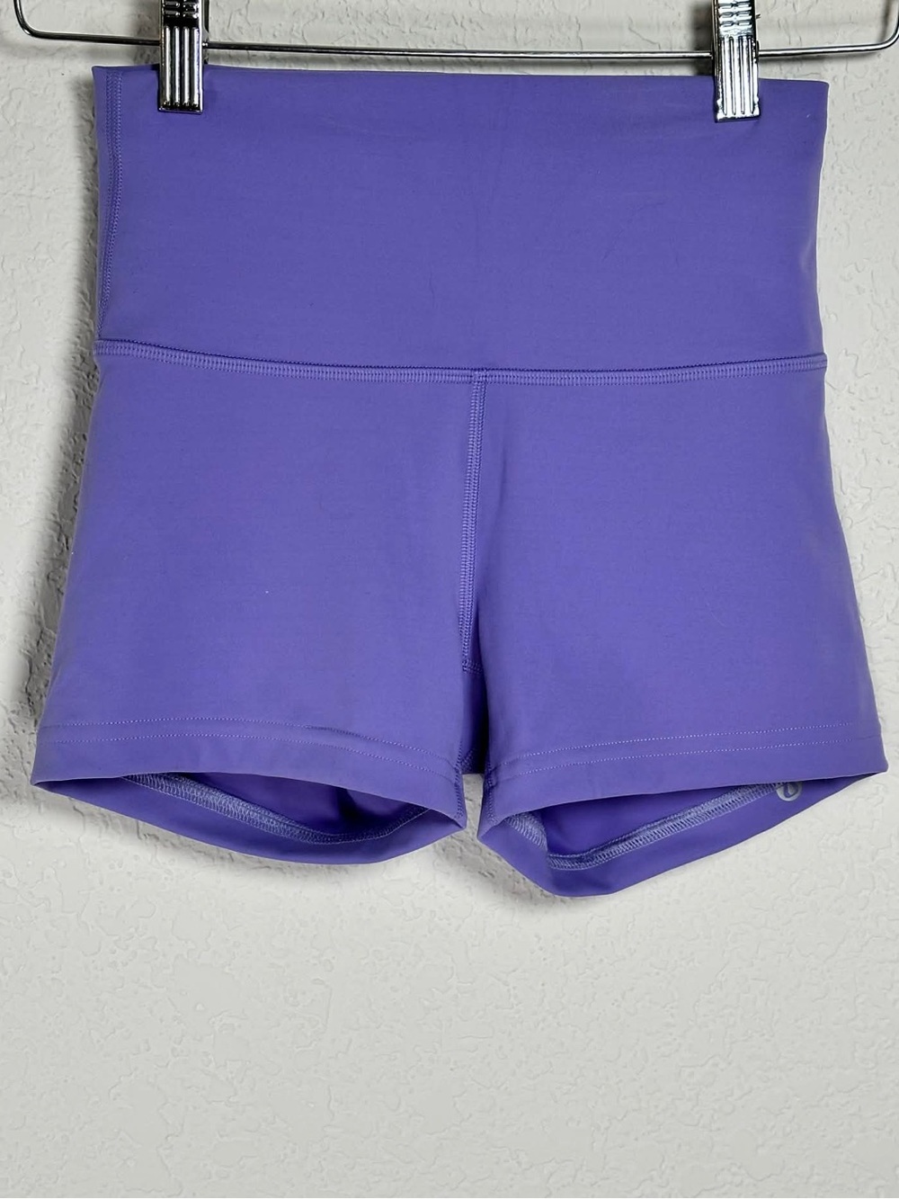 Lululemon High-Waist Purple Active Shorts